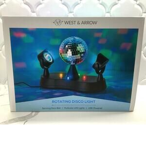West & Arrow Rotating Disco Light Party Projector Sealed In Box